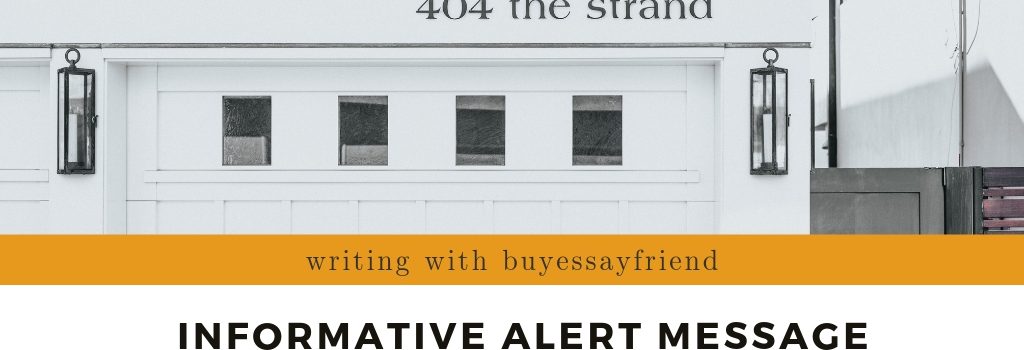 A banner dedicated to writing informative alert messages with BuyEssayFriend.